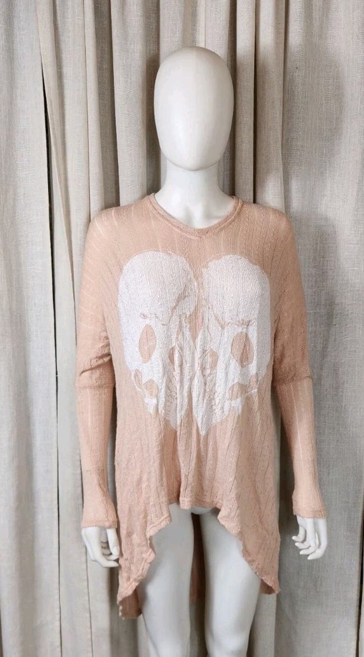 Lauren Moshi Beverly Hills Pink skull knit size XS